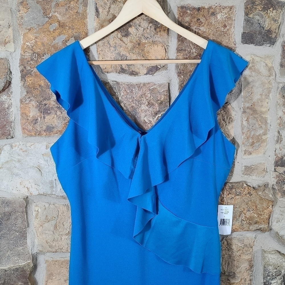Nwt Alexia Admor L LARGE Marlena Ruffle Sheath Dress - Picture 3 of 8